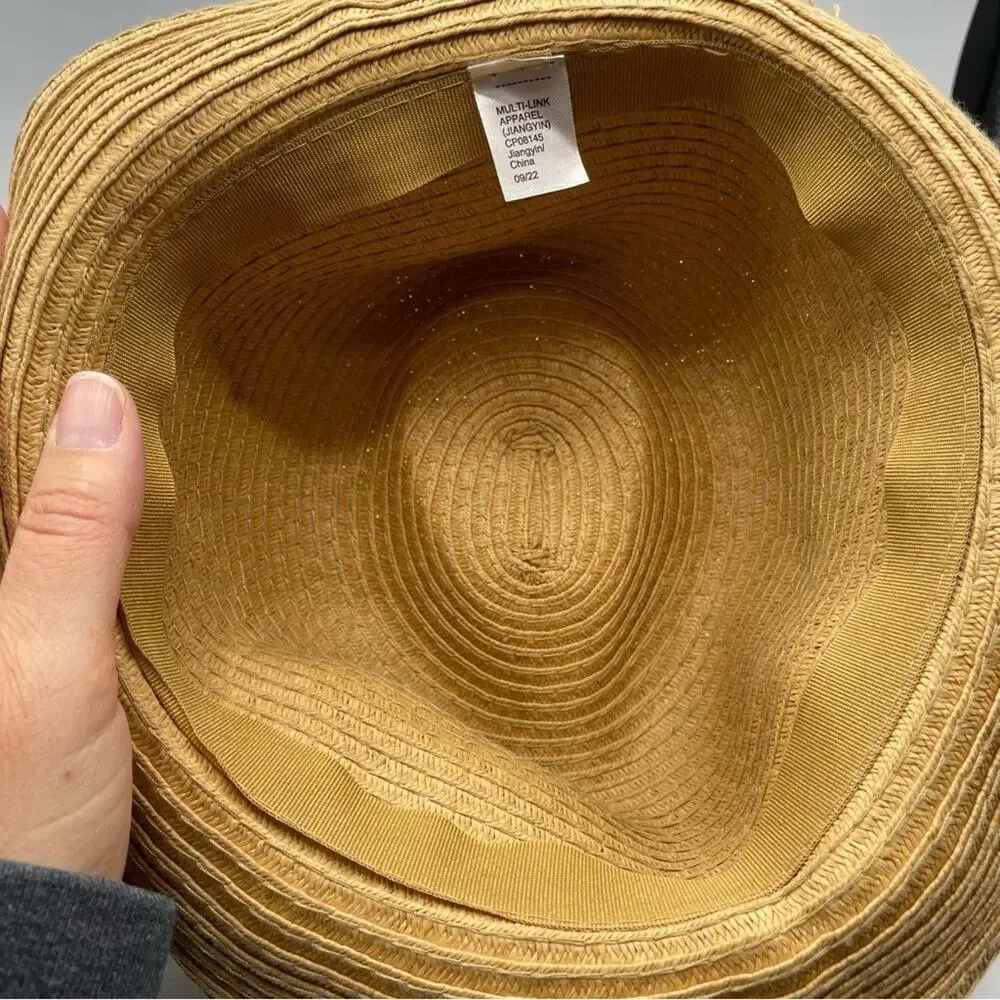 Tommy Bahama Kids Tan Straw Hat Fedora Beach Accessories Boys Vacation